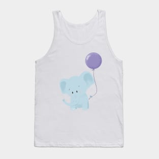 Party Cute Baby Elephant with Air Balloon Tank Top